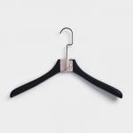 Плечики - вешалка для одежды LaDо?m Black Lotus, 43,5?3,5?28,5 см, деревянная, длинный крюк, широкие плечики