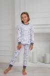 Пижама детская из интерлока Потешка котик темно серый