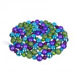 СНОУ БУМ Гирлянда декоративная из шаров, 3-цветная, пластик, 270см (фиолетовый, голубой, салатовый)