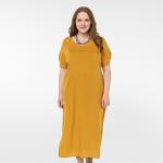 Платье, текстиль, горчичный