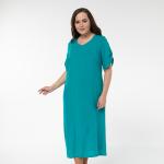 Платье, текстиль, бирюзовый