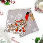 К-т полотенец "Музыка зимы" 50*60 см. - 3 шт. рогожка хлопок 100%