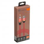 BY Кабель для зарядки Элегант Micro USB, 1м, 3А, быстрая зарядка QC3.0, тканевая оплётка, красный