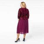 Платье, бархат, бордовый