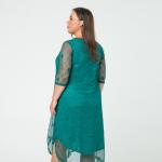 Платье, кружевное полотно, изумрудный