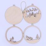 Заготовки для творчества. Деревянная ёлочная подвеска «Новый год! Ночной город»