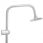 СоюзКран Душевая система со смесителем (кер. кран-буксы 1/2, цинк), верхний душ 1 режим, хром, тип 2