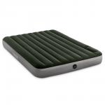 INTEX Кровать надувная DOWNY BED, (fiber-tech) встроенный ножной насос, 152x203x25см, ПВХ, 64763