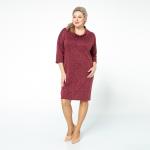 Платье, вязаное полотно, бордовый