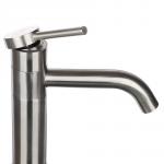 СоюзКран Смеситель для раковины, высокий поворотный, керам. картридж 35мм, нерж. сталь, SS02-M132