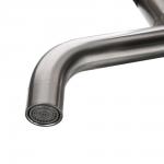 СоюзКран Смеситель для раковины, высокий поворотный, керам. картридж 35мм, нерж. сталь, SS02-M132