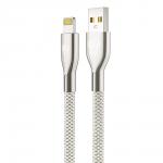 BY Кабель для зарядки КРИСТАЛЛЫ iP, 1м, Быстрая зарядка 2.4А, 12W, серебро