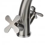 СоюзКран Смеситель для раковины, кер. кран-буксы 1/2, нерж. сталь, SS02-М242