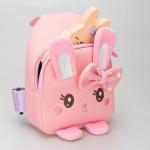 6118-1 роз Рюкзак на одно плечо для девочек (18х14х7)