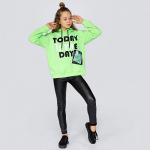 1390 салат Свитшот утепленный для девочек (134-164)