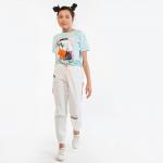 1526 мята Кроп-топ для девочек (140-164)