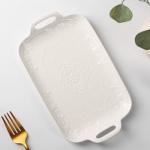 Блюдо Доляна «Сьюзен», 25?14,5 см, керамика, цвет белый