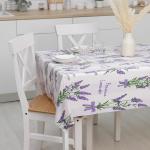 Клеёнка на стол Доляна «Лаванда», на тканевой основе, рулон 20 метров, ширина 137 см, общая толщина 0,22 мм