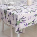 Клеёнка на стол Доляна «Лаванда», на тканевой основе, рулон 20 метров, ширина 137 см, общая толщина 0,22 мм