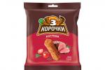 «3 Корочки», сухарики ржаные со вкусом ростбифа, 40 г