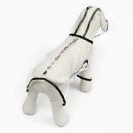 Дождевик для собак, размер S  (ДС 22, ОГ 35-38, ОШ 36 см), чёрный