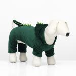 Комбинезон "Дракоша" с капюшоном, размер XS (ДС 20 см, ОГ 30 см, ОШ 20 см), зелёный