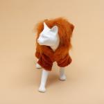 Комбинезон для животных "Лев", размер M (ДС 30, ОГ 40, ОШ 28 см),коричневый