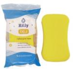 Губка для тела банная поролоновая мягкая для ежедневного ухода RILLY  DELI, цвет желтый, 15.5*9.5*5