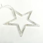 Гирлянда «Бахрома» 2.4 ? 0.9 м с насадками «Звёзды», IP20, прозрачная нить, 138 LED, свечение тёплое белое, 8 режимов, 220 В