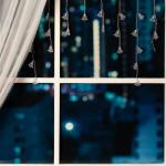 Гирлянда «Бахрома» 1.8 ? 0.5 м с насадками «Ёлки», IP20, прозрачная нить, 48 LED, свечение мульти (RG/RB), мигание, 220 В