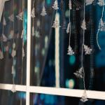 Гирлянда «Бахрома» 1.8 ? 0.5 м с насадками «Ёлки», IP20, прозрачная нить, 48 LED, свечение мульти (RG/RB), мигание, 220 В