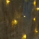 Гирлянда «Бахрома» 2 ? 1.5 м с насадками «Сердце», IP20, прозрачная нить, 124 LED, свечение тёплое белое, 220 В