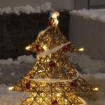 Светодиодная фигура «Ёлка с ягодами» 40 ? 50 ? 10 см, металл, 220 В, свечение тёплое белое