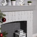 Гирлянда «Бахрома» 3 ? 0.5 м, IP20, прозрачная нить, 80 LED, свечение мульти, 8 режимов, 220 В