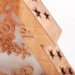 Светодиодная фигура «Ёлка» 30 ? 33 ? 6.5 см, дерево, батарейки АААх2 (не в комплекте), свечение тёплое белое