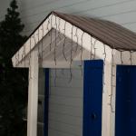 Гирлянда «Бахрома» 3 ? 0.6 м, IP44, УМС, тёмная нить, 160 LED, свечение жёлтое, мерцание белым, 220 В