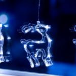 Гирлянда «Бахрома» 2.4 ? 0.9 м с насадками «Олень», IP20, прозрачная нить, 138 LED, свечение белое, 8 режимов, 220 В