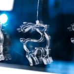 Гирлянда «Бахрома» 2.4 ? 0.9 м с насадками «Олень», IP20, прозрачная нить, 138 LED, свечение белое, 8 режимов, 220 В