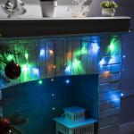 Гирлянда «Бахрома» 3 ? 0.5 м, IP20, тёмная нить, 80 LED, свечение мульти, 8 режимов, 220 В