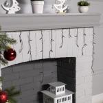 Гирлянда «Бахрома» 3 ? 0.5 м, IP20, тёмная нить, 80 LED, свечение мульти, 8 режимов, 220 В