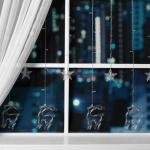 Гирлянда «Бахрома» 2.4 ? 0.9 м с насадками «Олень», IP20, прозрачная нить, 138 LED, свечение тёплое белое, 8 режимов, 220 В