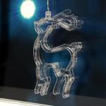 Гирлянда «Бахрома» 2.4 ? 0.9 м с насадками «Олень», IP20, прозрачная нить, 138 LED, свечение тёплое белое, 8 режимов, 220 В