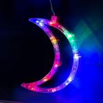 Гирлянда «Бахрома» 2.7 ? 0.9 м с насадками «Месяц», IP20, прозрачная нить, 138 LED, свечение мульти, 8 режимов, 220 В