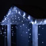 Гирлянда «Бахрома» 3 ? 0.6 м, IP44, УМС, тёмная нить, 100 LED, свечение белое, мерцание, 24 В