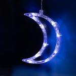 Гирлянда «Бахрома» 2.7 ? 0.9 м с насадками «Месяц», IP20, прозрачная нить, 138 LED, свечение белое, 8 режимов, 220 В