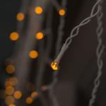 Гирлянда «Бахрома» 3 ? 0.6 м, IP44, УМС, белая нить, 160 LED, свечение жёлтое, 220 В