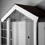 Гирлянда «Бахрома» 3 ? 0.6 м, IP44, УМС, белая нить, 160 LED, свечение синее, мерцание белым, 220 В