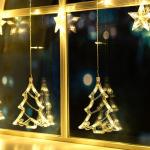 Гирлянда «Бахрома» 2.4 ? 0.9 м с насадками «Ёлки», IP20, прозрачная нить, 138 LED, свечение тёплое белое, 8 режимов, 220 В