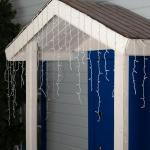 Гирлянда «Бахрома» 3 ? 0.9 м, IP44, УМС, белая нить, 232 LED, свечение белое, 220 В