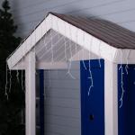 Гирлянда «Бахрома» 3 ? 0.6 м, IP44, УМС, белая нить, 160 SMD-LED, свечение синее, 220 В